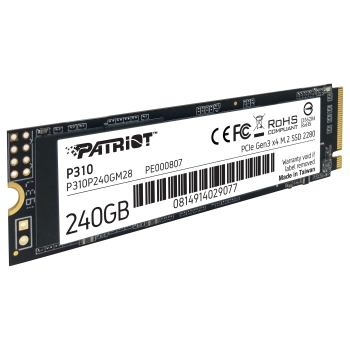 Preview: M.2 Patriot P310 240 GB (PCIe 3.0 x4. NVMe 1.3. M.2 2280)