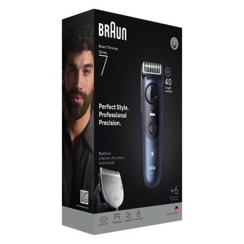 Preview: Braun Series 7 Beard Trimmer BT7520 244909 Akku/Netz deep blue metallic 6 Aufsät
