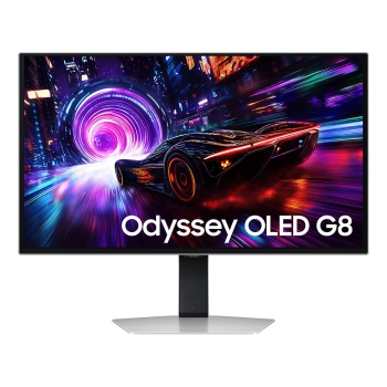81,3cm/32 (3840x2160) Samsung Odyssey OLED G8 G81SF 16:9 4K OLED 0,03ms 240Hz HDMI 2.1 DisplayPort 1.4 USB-B USB-A VESA HDR FreeSync G-Sync Silvr