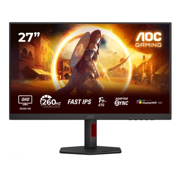 68.6 cm/27 (2560×1440) AOC 27G4ZR 16:9 QHD Fast IPS 1 ms 240 Hz HDMI 2.0 DisplayPort VESA Black