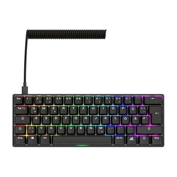 Preview: Sharkoon Gaming Tastatur Skiller SGK50S4 Gen2 PBT scw-gel DE