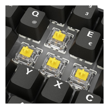 Preview: Sharkoon Gaming Tastatur Skiller SGK50S4 Gen2 PBT scw-gel DE