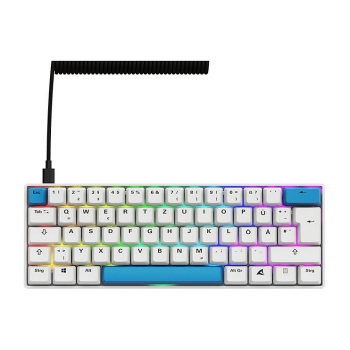 Preview: Sharkoon Gaming Tastatur Skiller SGK50S4 Gen2 PBT wei-gel DE