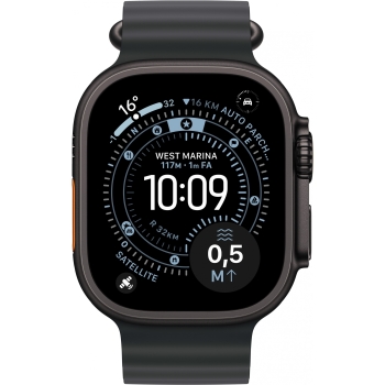 Preview: Apple Watch Ultra 3 Titanium Cellular 49mm Schwarz (Ocean Armband schwarz)