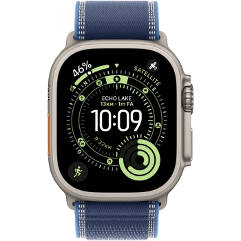 Preview: Apple Watch Ultra 3 Titanium Cellular 49mm Natur (Trail Loop blau/hellblau) S/M