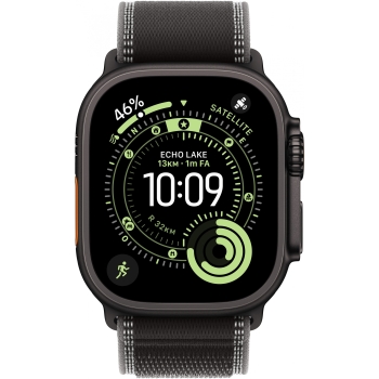 Preview: Apple Watch Ultra 3 Titanium Cellular 49mm Schwarz (Trail Loop schwarz/kohlegrau) S/M