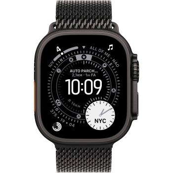 Preview: Apple Watch Ultra 3 Titanium Cellular 49mm Schwarz (Milanaise Titan schwarz) Large