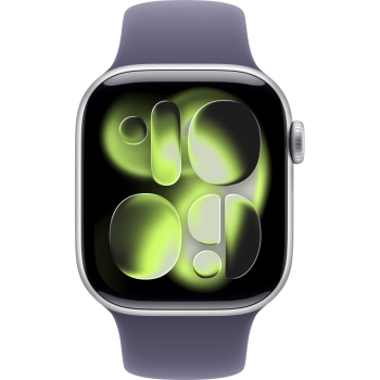 Preview: Apple Watch S11 Aluminium 42mm Silber (Sportarmband nebelviolett) M/L