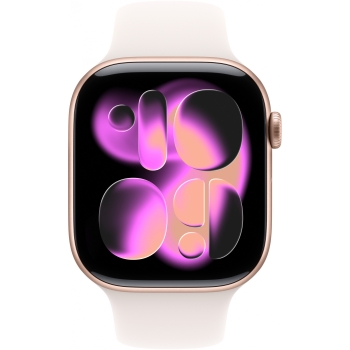 Preview: Apple Watch S11 Aluminium 46mm Rosegold (Sportarmband blassrosa) M/L