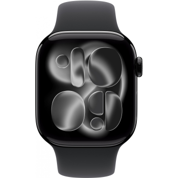 Preview: Apple Watch S11 Aluminium Cellular 42mm Diamantschwarz (Sportarmband schwarz) M/L