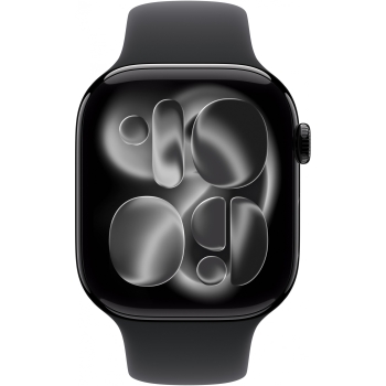 Preview: Apple Watch S11 Aluminium Cellular 46mm Diamantschwarz (Sportarmband schwarz) M/L