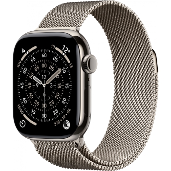 Apple Watch S11 Titan Natur Cellular 42mm (Milanaise Armband natur)