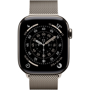 Preview: Apple Watch S11 Titan Natur Cellular 42mm (Milanaise Armband natur)