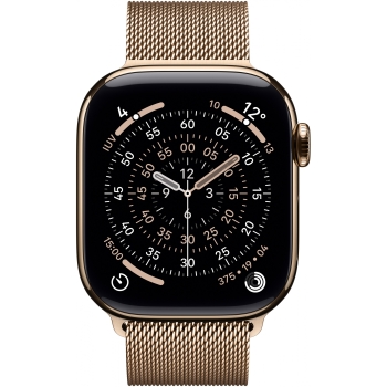 Preview: Apple Watch S11 Titan Gold Cellular 42mm (Milanaise Armband gold)