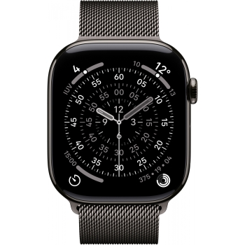 Preview: Apple Watch S11 Titan Schiefer Cellular 46mm (Milanaise Armband schiefer) M/L