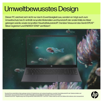 Preview: HP 15.6 FHD IPS Laptop silber Core™ 5 120U 16GB/512GB SSD Win11 15-fd1058ng