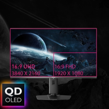 Preview: MSI MPG 321URXDE QD-OLED (80 cm (31.5 Zoll). schwarz. UltraHD/4K. QD-OLED. Adaptive-Sync. USB-C. 240Hz Panel)