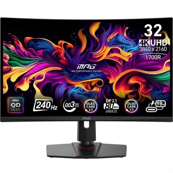 MSI MPG 321URXDE QD-OLED (80 cm (31.5 Zoll). schwarz. UltraHD/4K. QD-OLED. Adaptive-Sync. USB-C. 240Hz Panel)