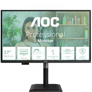 Preview: AOC 68.6cm (27) Q27P4U 16:09 2xHDMI+DP+USB Lift black