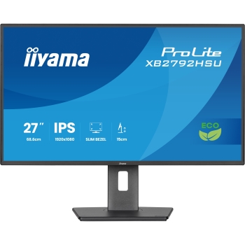 Preview: 68.6cm/27 (1920x1080) iiyama ProLite XB2792HSU-B1 16:9 IPS 3ms 100Hz HDMI DisplayPort USB VESA Speaker Pivot Black