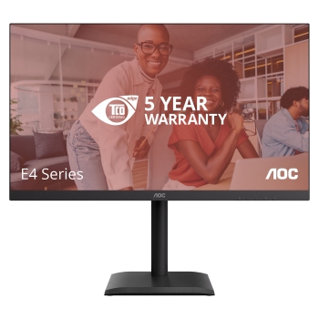 Preview: AOC U27E4CV - 27 Zoll Ultra HD. Lautsprecher. (3840x2160. 60 Hz. 2x HDMI 2.0. DisplayPort 1.4. USB-C (90W PD). RJ45. USB Hub) schwarz