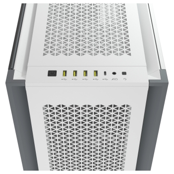 Preview: Corsair 7000D Airflow White Full Tower Gaming Gehäuse mit Glas Seitenfenster