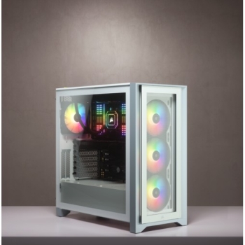 Preview: Corsair iCue 4000X RGB weiß Midi Tower ATX Gaming Gehäuse TG Seitenfenster