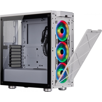 Preview: CORSAIR Midi Crystal 465X Tempered Glass Smart Case (W)