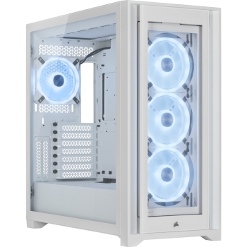 Corsair iCUE 5000X RGB QL Edition Mid-Tower ATX Gaming Gehäuse weiß
