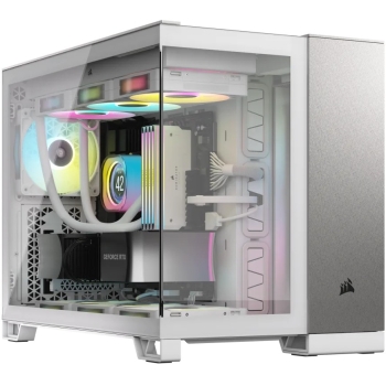 CORSAIR mATX 2500X (Tempered Glass) White/Satin Grey