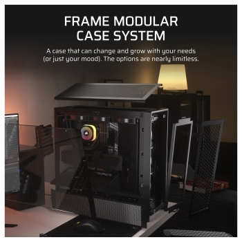 Preview: CORSAIR Frame 4000D RS Midi Tower ATX Gaming Gehäuse TG Seitenfenster