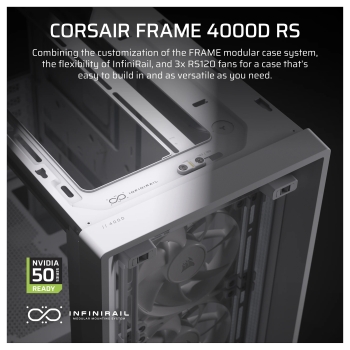 Preview: CORSAIR Frame 4000D RS Weiß Midi Tower ATX Gaming Gehäuse