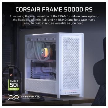 Preview: CORSAIR Frame 5000D RS Weiß Midi Tower ATX Gaming Gehäuse