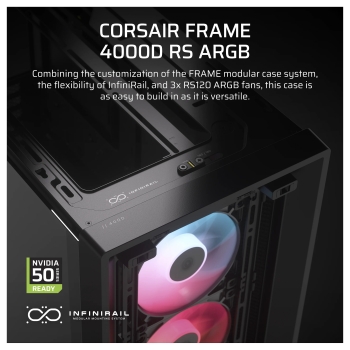 Preview: CORSAIR Frame 4000D RS ARGB Midi Tower ATX Gaming Gehäuse TG Seitenfenster