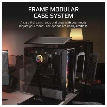 Preview: CORSAIR Frame 4000D RS ARGB Midi Tower ATX Gaming Gehäuse TG Seitenfenster
