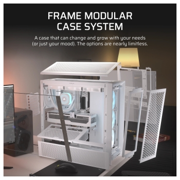 Preview: CORSAIR Frame 4000D RS ARGB Weiß Midi Tower ATX Gaming Gehäuse