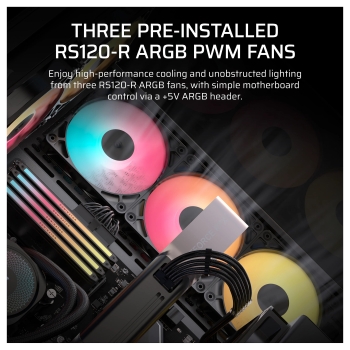 Preview: CORSAIR Midi 3500X RSR ARGB (Tempered Glass) Black