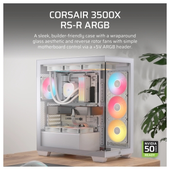 Preview: CORSAIR Midi 3500X RSR ARGB (Tempered Glass) White
