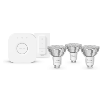 Preview: Philips Hue Starter Kit Essential GU10 3P+Switch+V2 bridge