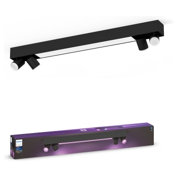Philips Hue White & Color Amb. BT Centris Spot 4 flg. sw 4200lm & Dimmschalter