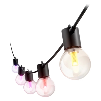 Philips Hue Festavia Globe Außenlichterkette. White and Color Ambiance. 7 m Länge. 10 Lampenkugeln. dimmbar. Steuerung per Hue App