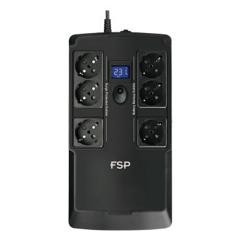 Preview: FSP NanoFit 800 800VA 480W RJ45 LCD 6xSCHUKO