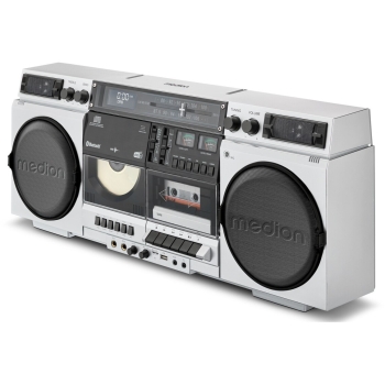 Preview: Medion P66538 Retro-Boombox weiß