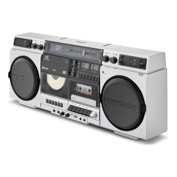 Preview: Medion P66538 Retro-Boombox weiß