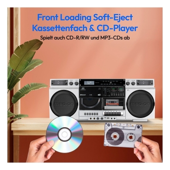 Medion P66538 Retro-Boombox weiß
