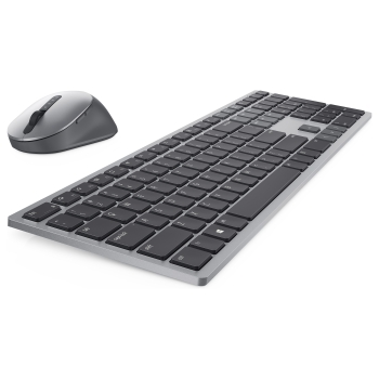 Preview: Dell Premier Multi-Device Tastatur-Maus-Set kabellos grau. schwarz