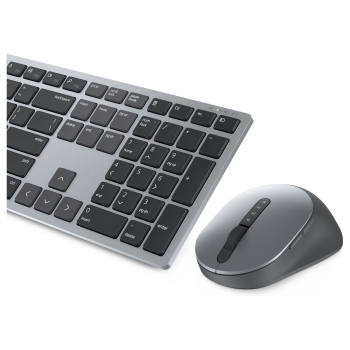 Preview: Dell Premier Multi-Device Tastatur-Maus-Set kabellos grau. schwarz