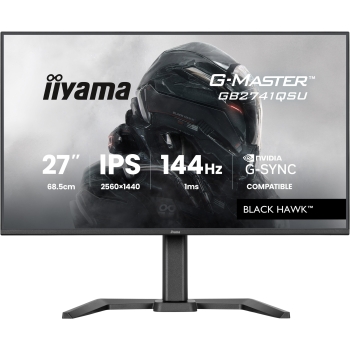 68.6 cm/27? (2560×1440) iiyama GB2741QSU-B1 16:9 QHD IPS 1 ms 144 Hz HDMI DisplayPort VESA 100×100 Black
