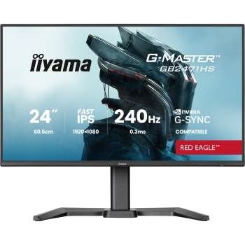 60.5 cm/23.8? (1920×1080) iiyama G-Master GB2471HSU-B1 16:9 FHD Fast IPS 0.3 ms 240 Hz HDMI DisplayPort VESA Black