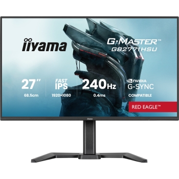 68.6 cm/27? (1920×1080) iiyama GB2771HSU-B1 16:9 FHD Fast IPS 0.4 ms 240 Hz HDMI 2× DisplayPort USB-C VESA 100×100 Black